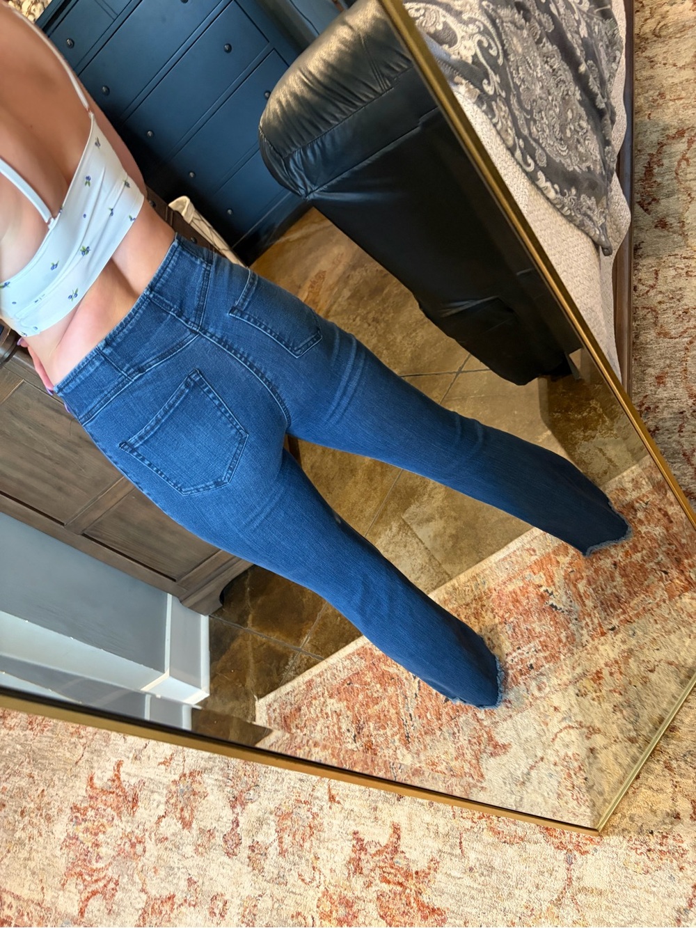 Levi's Women's Dark Blue High-Rise Flare Jeans